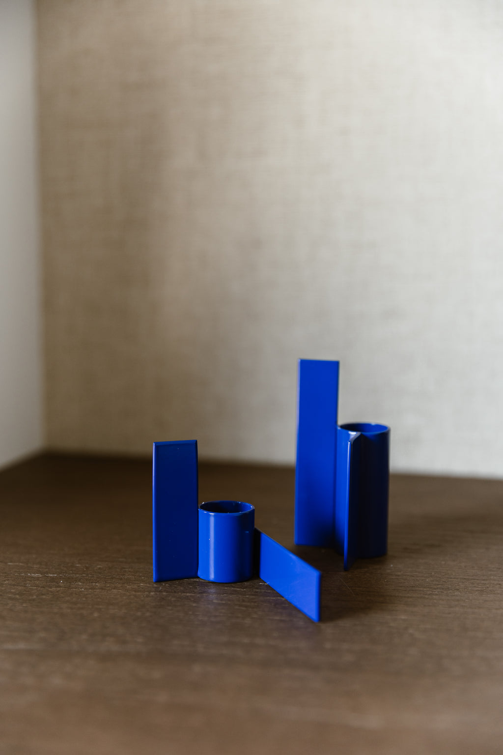 CANDELABRO ICONO AZUL - SET DE 2