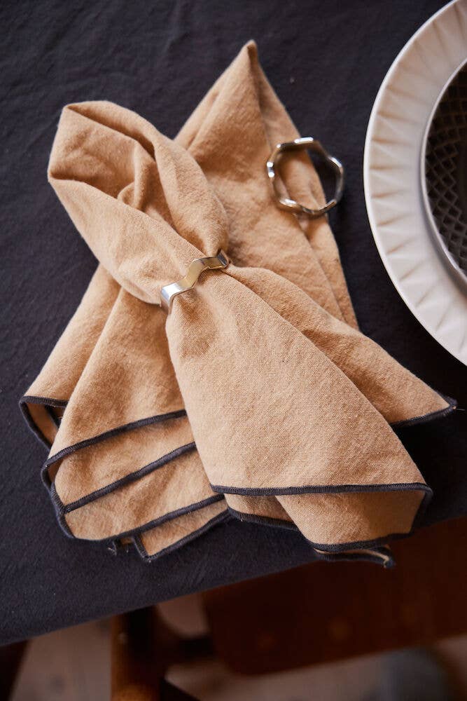 SERVILLETA LINO BEIGE - SET DE 2