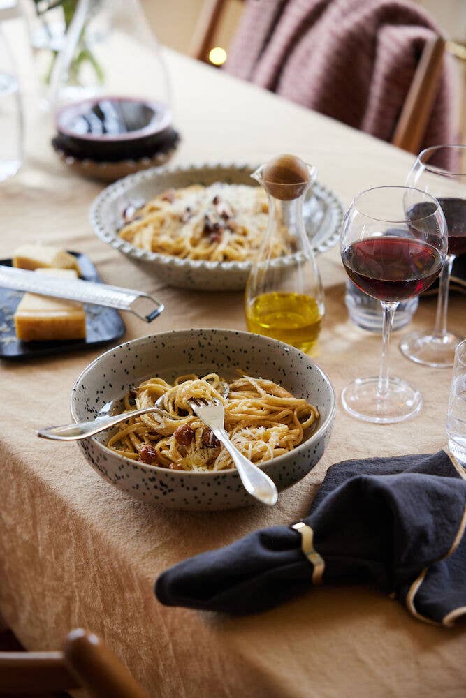 SERVILLETA LINO NEGRO - SET DE 2