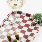 BANDEJA CHECKER BURDEOS - CASA CULTO | Shop Online