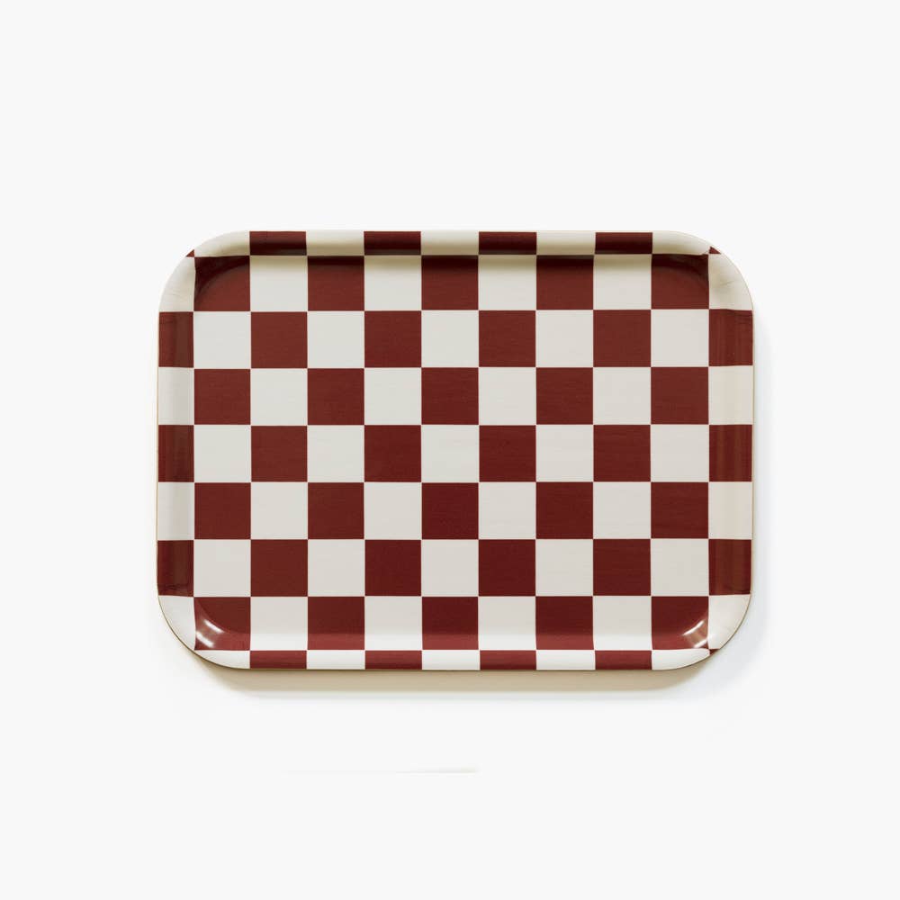 BANDEJA CHECKER BURDEOS - CASA CULTO | Shop Online