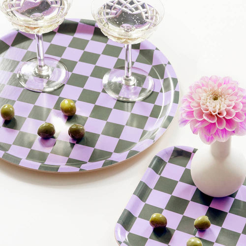 BANDEJA CHECKER LILA - CASA CULTO | Shop Online