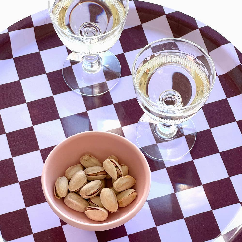 BANDEJA REDONDA CHECKER GRAPE