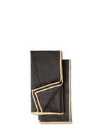 SET SERVILLETAS LINO NEGRO